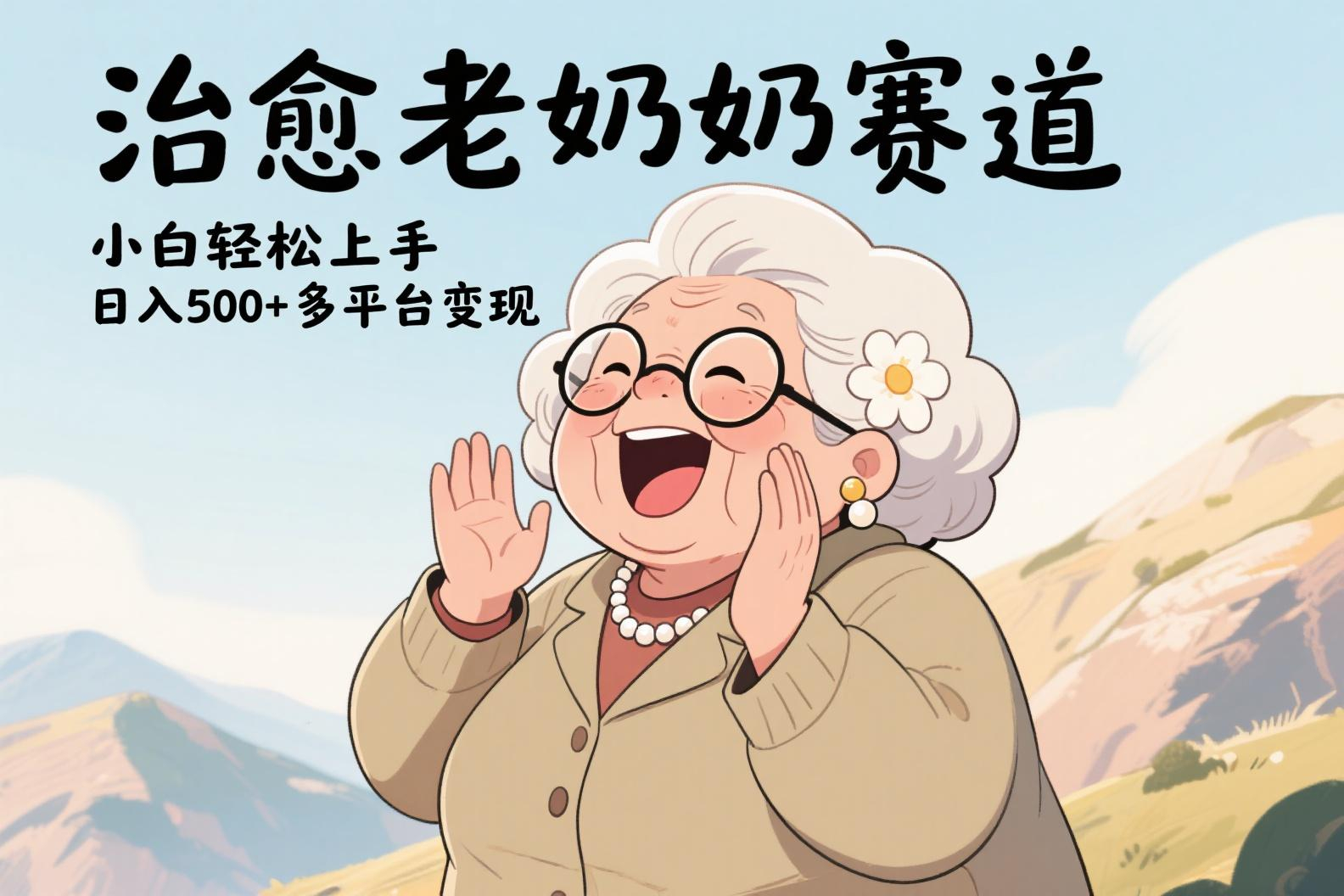 视频号治愈老奶奶赛道，小白轻松上手，日入500+多平台变现-千图副业网