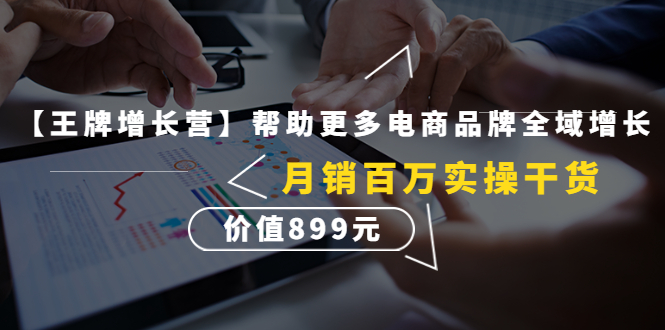 【副业项目4547期】【王牌增长营】帮助更多电商品牌全域增长，月销百万实操干货，价值899元-千图副业网