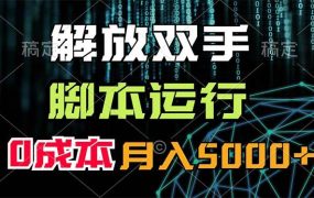 解放双手，脚本运行，0成本月入5000+-千图副业网