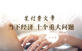 某付费文章《当下经济 十个重大问题》覆盖了大家关心的全部经济类话题-千图副业网