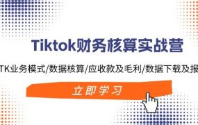 Tiktok财务核算实战营:TK业务模式/数据核算/应收款及毛利/数据下载及报表-千图副业网