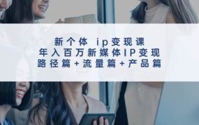 新个体 ip变现课,年入百万新媒体IP变现,路径篇+流量篇+产品篇-千图副业网