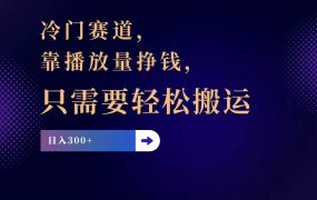 冷门赛道，靠播放量挣钱，只需要轻松搬运，日赚300+-千图副业网