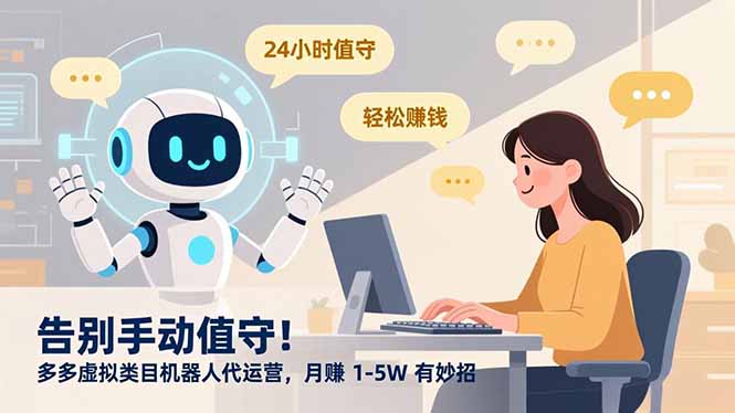 告别手动值守！多多虚拟类目机器人代运营，月赚 1-5W 有妙招-千图副业网