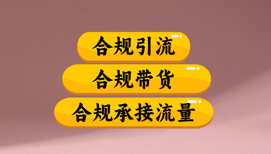 合规引流、合规并且高效地做带货、合规承接流量（揭秘）-千图副业网