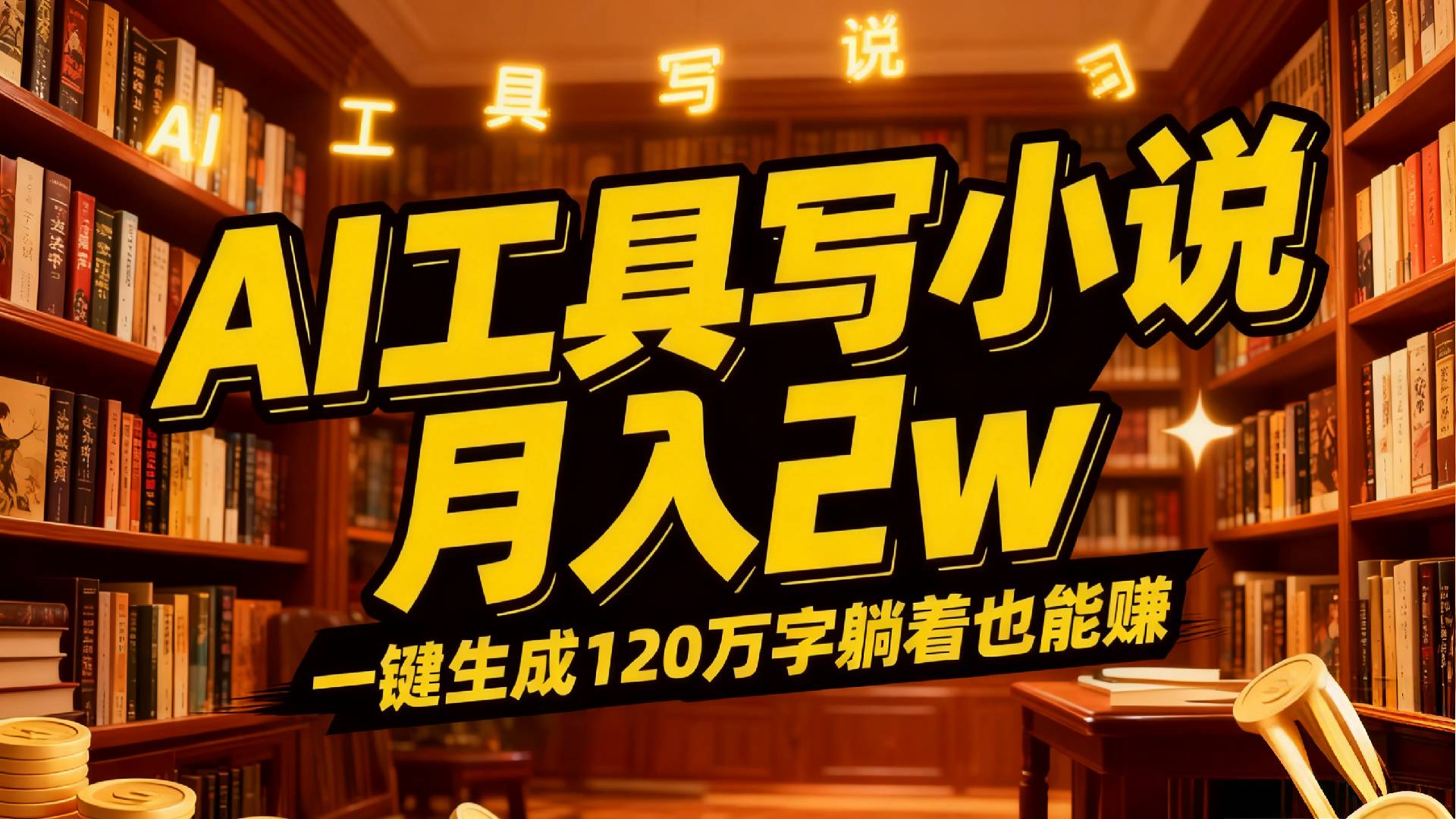 2026年AI工具写小说,一键生成120万字，躺着也能赚，月入2w+-千图副业网